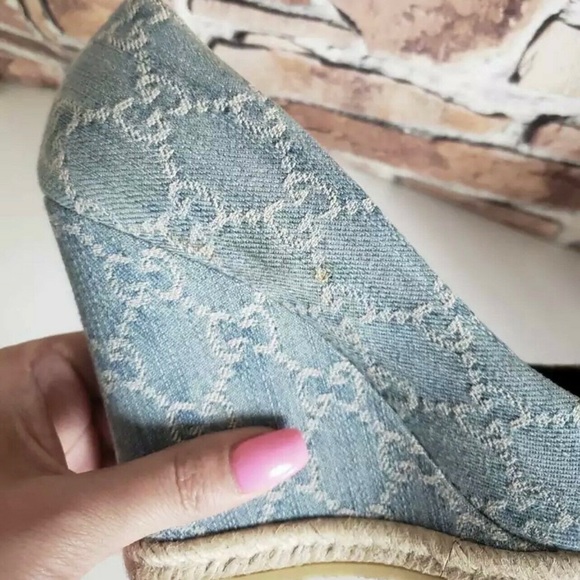 Gucci Monogram Wedge Denim - Picture 4 of 8